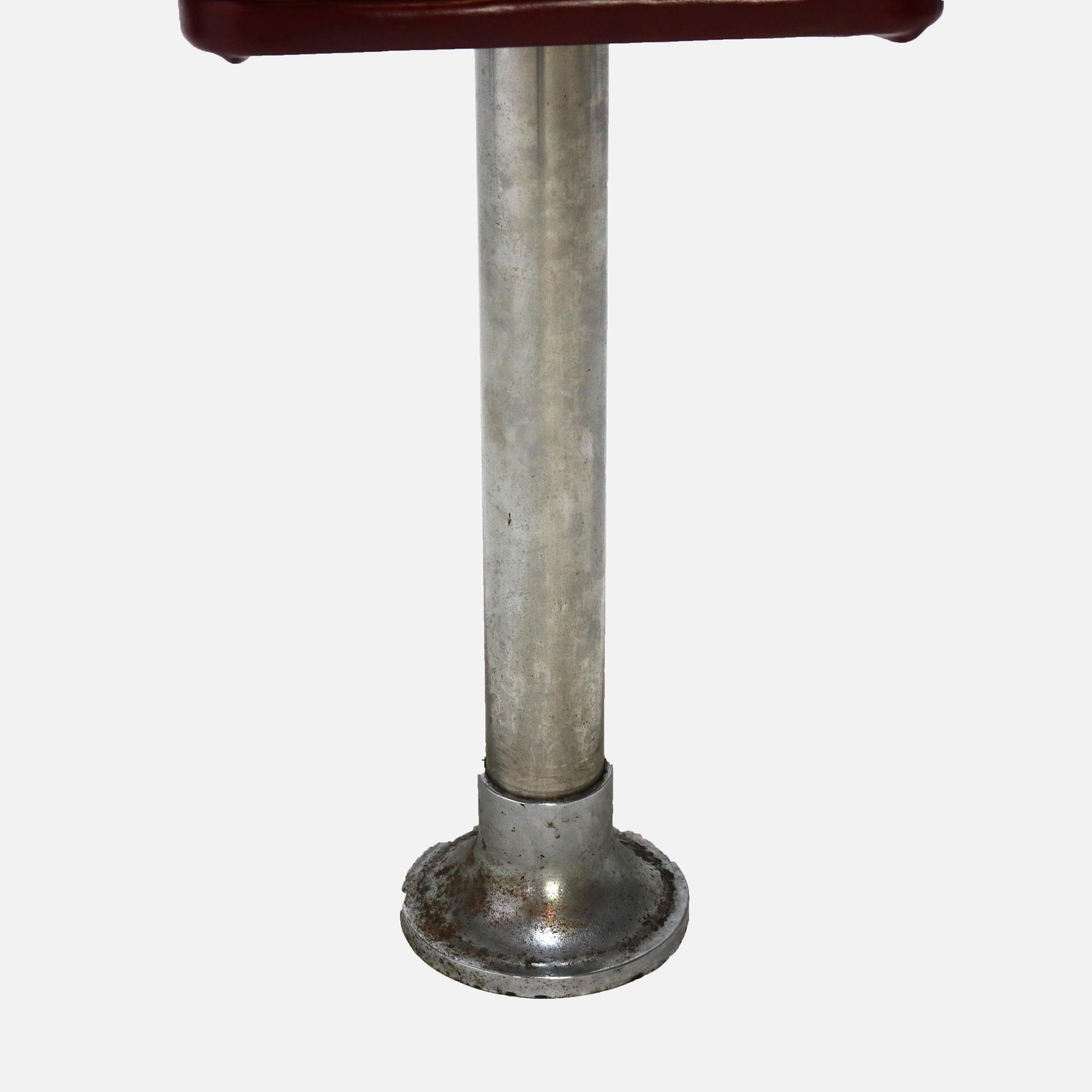 Eleven Mid Century Modern Chrome & Vinyl Diner or Ice Cream Counter Stools C1950 For Sale 2