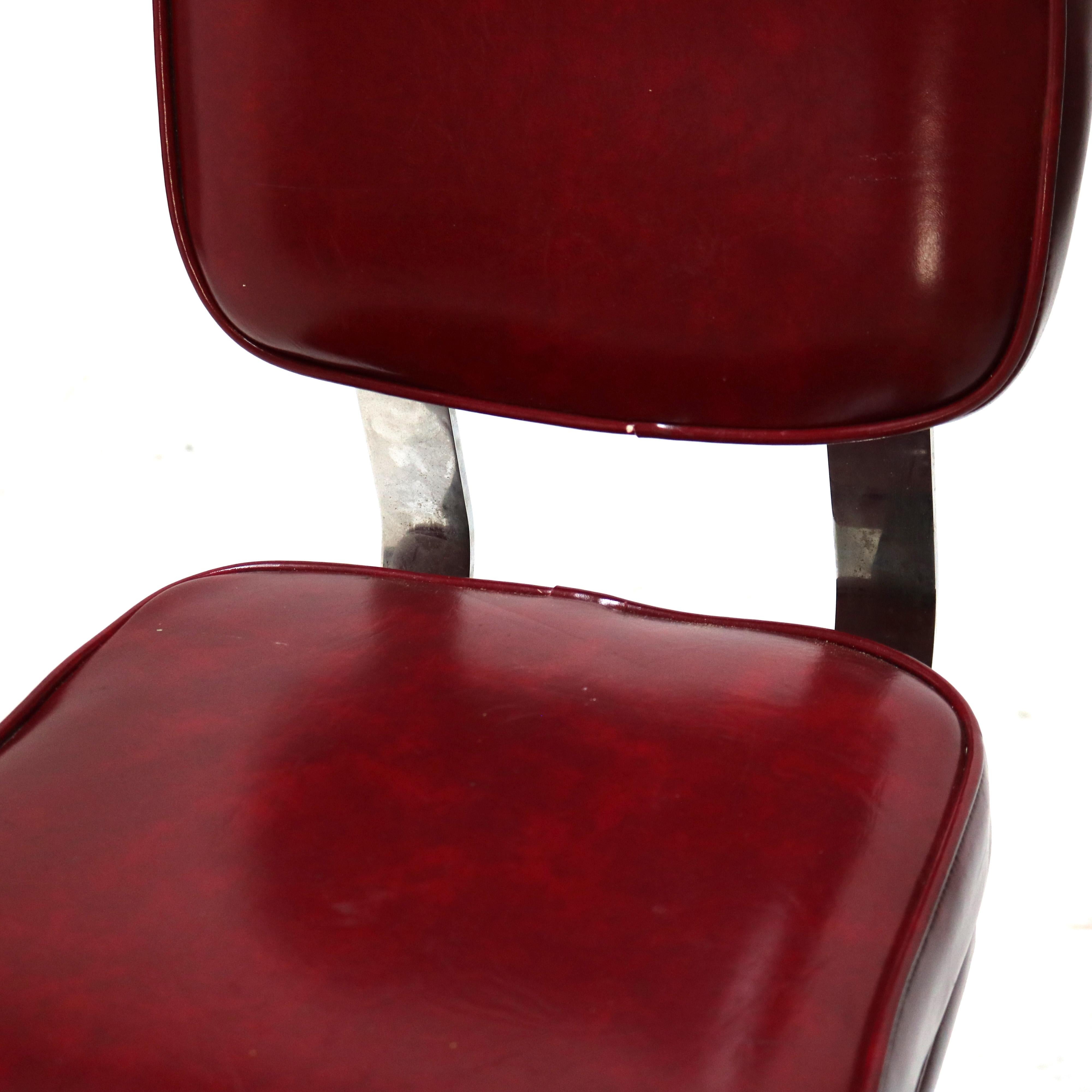 Eleven Mid Century Modern Chrome & Vinyl Diner or Ice Cream Counter Stools C1950 For Sale 3