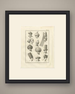 Eleven Numbered Turbans and Caps, Antique Niebuhr Plate XX, 1776