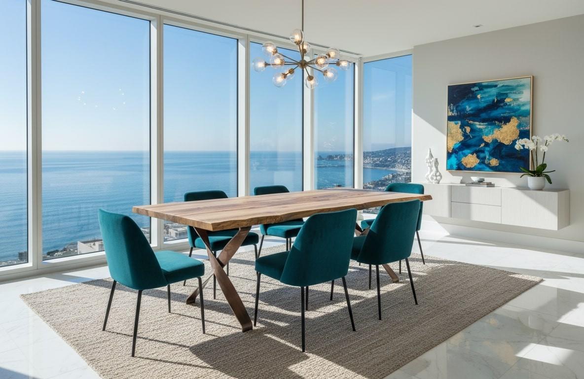 Fait main Table à manger Elex en vente