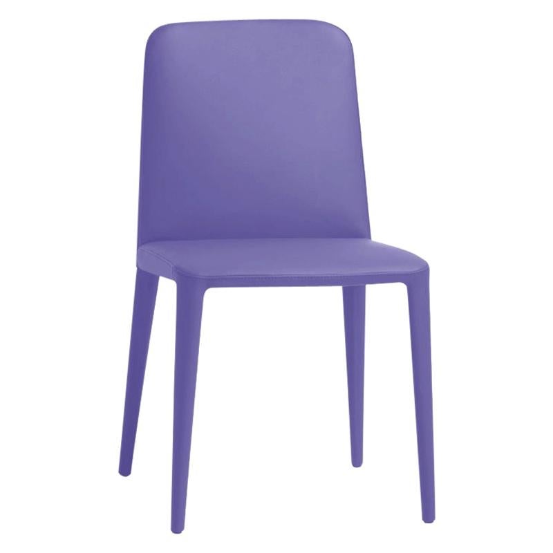 Auf Lager in Los Angeles:: Elf Blue Leather Dining Chair:: von Gordon Guillaumier