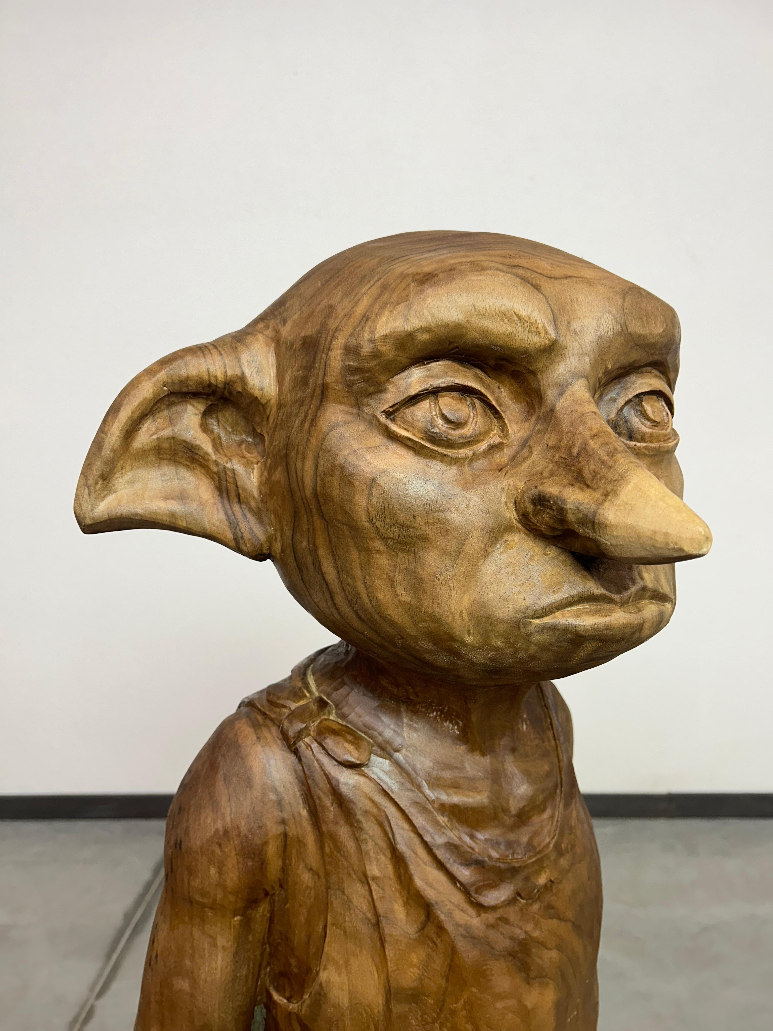 Carved Elf Doby from Harry Potter series in real life size For Sale
