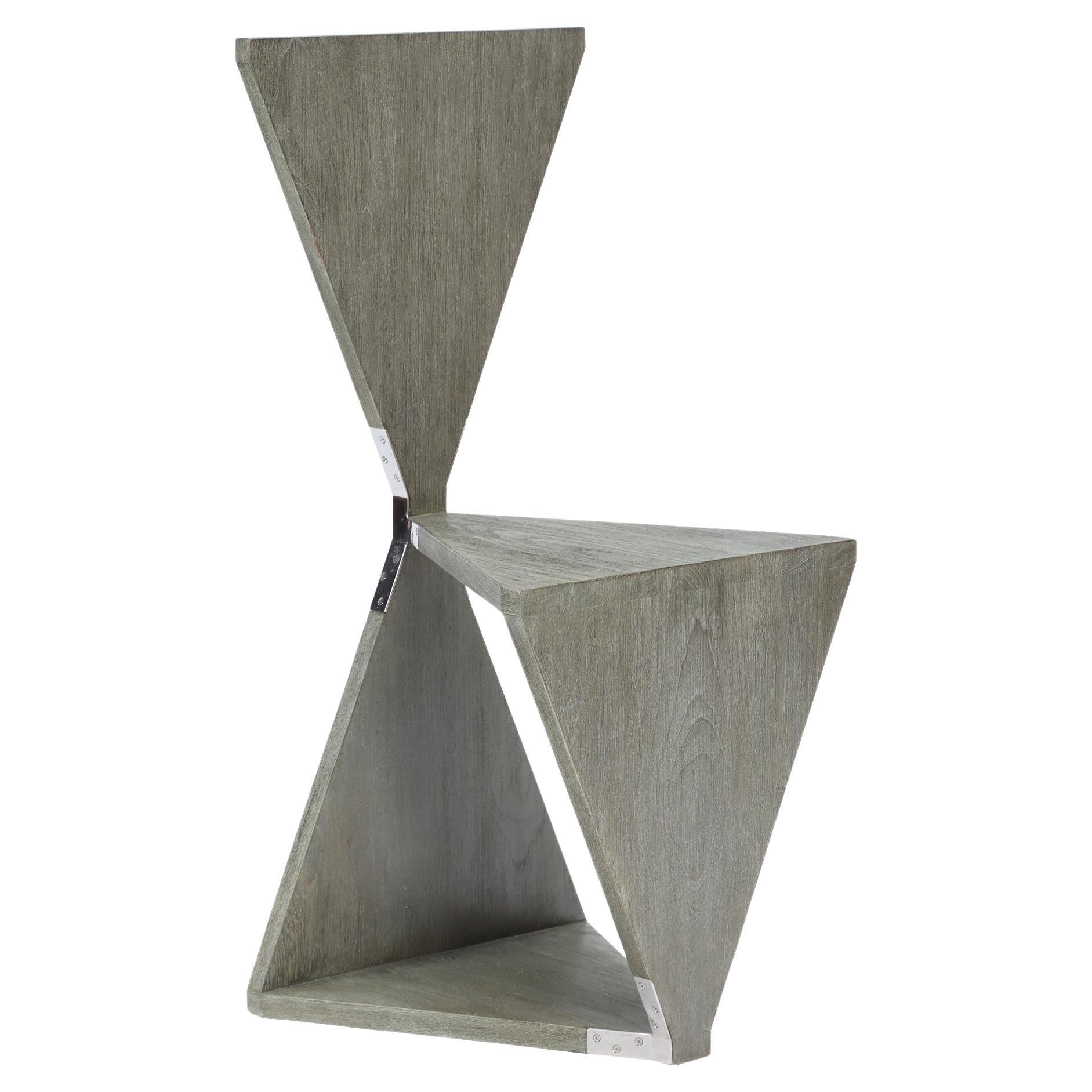 "Elfenbein" Grey Wash Teak Chair Designed by Maximilian Eicke for Max ID NY
