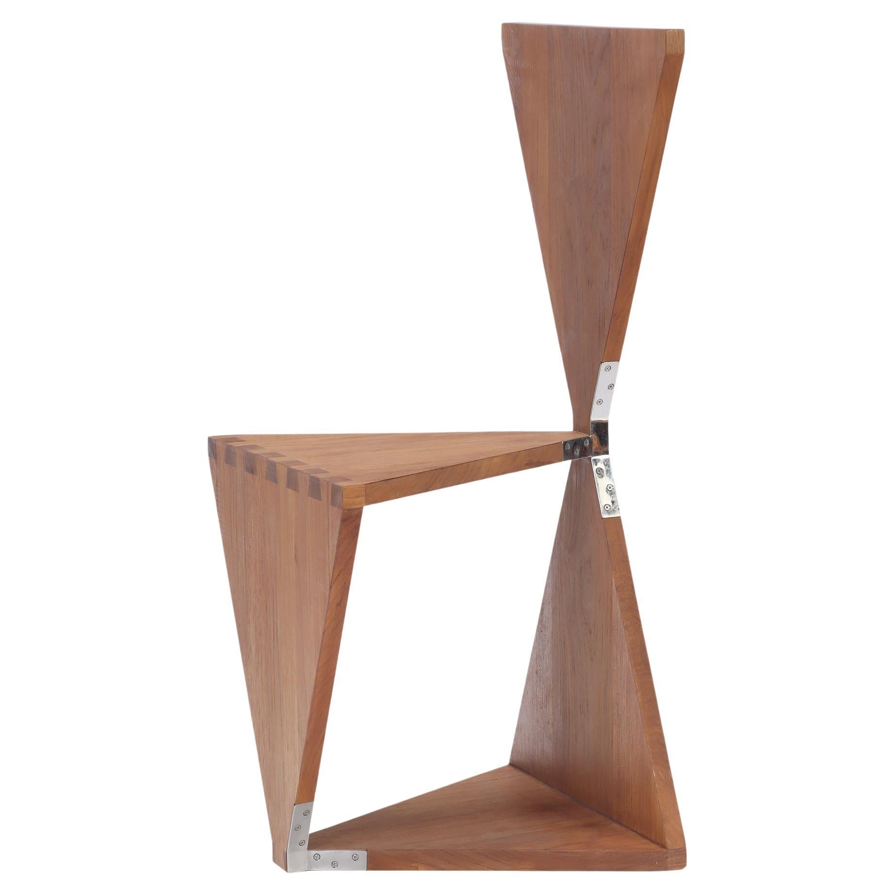 "Elfenbein" Oiled Solid Teak Hall Chair Designed by Maximilian Eicke for Max ID For Sale