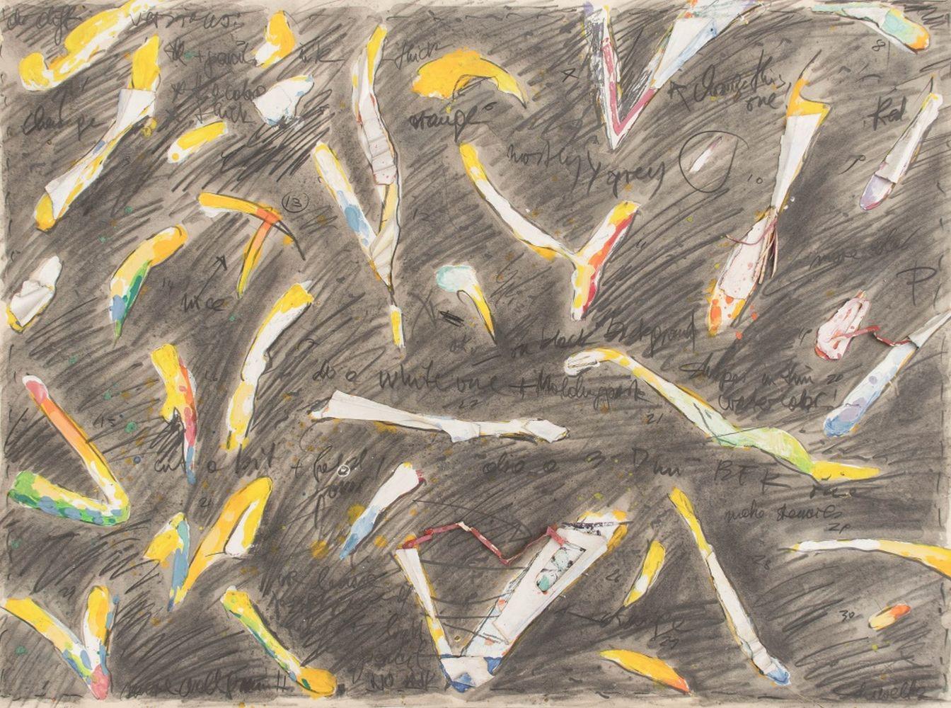 Abstract Composition - Mixed Media Art by Elfi Schuselka 
