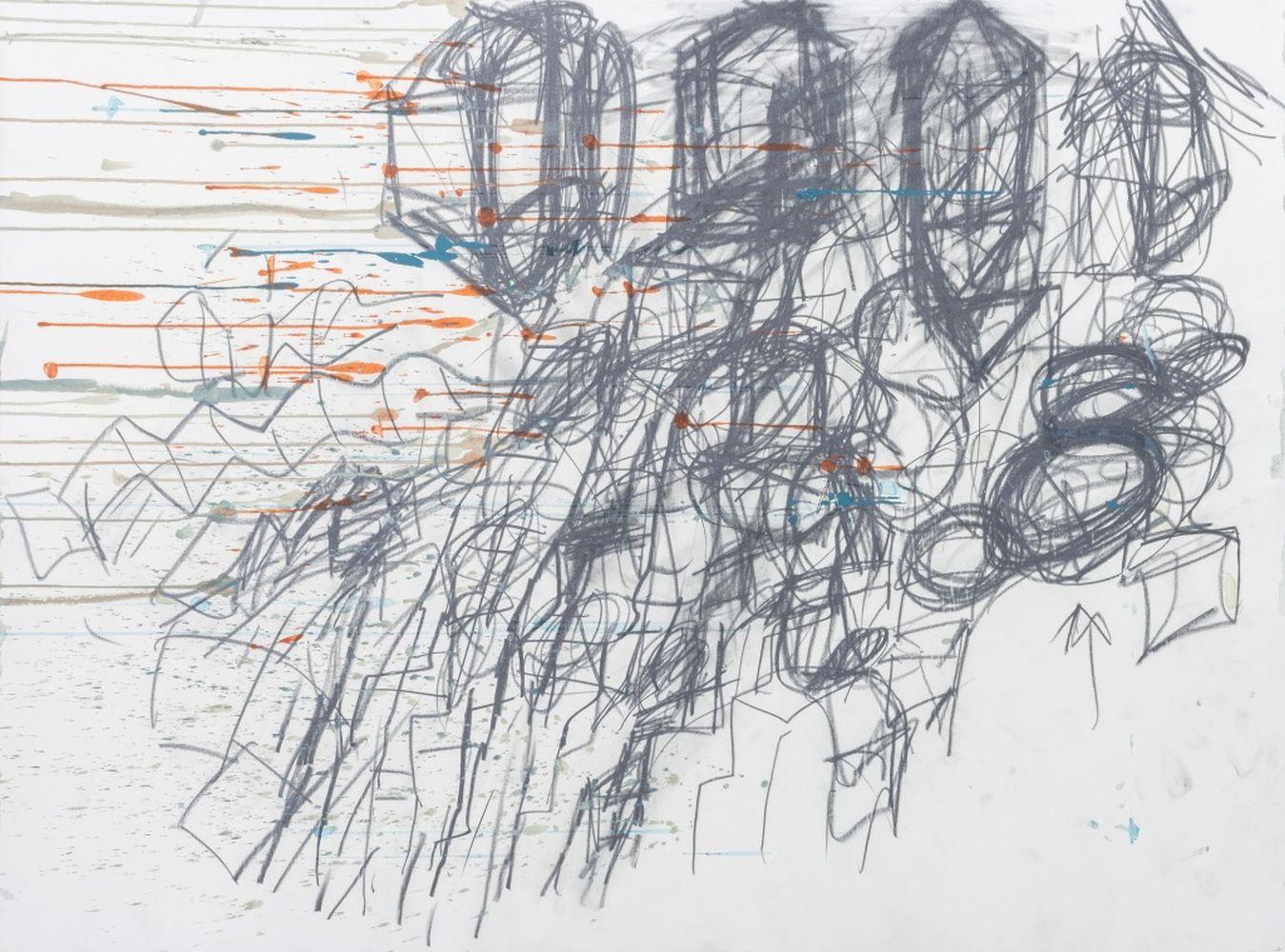 Abstrakte Komposition – Mixed Media Art von Elfi Schuselka 