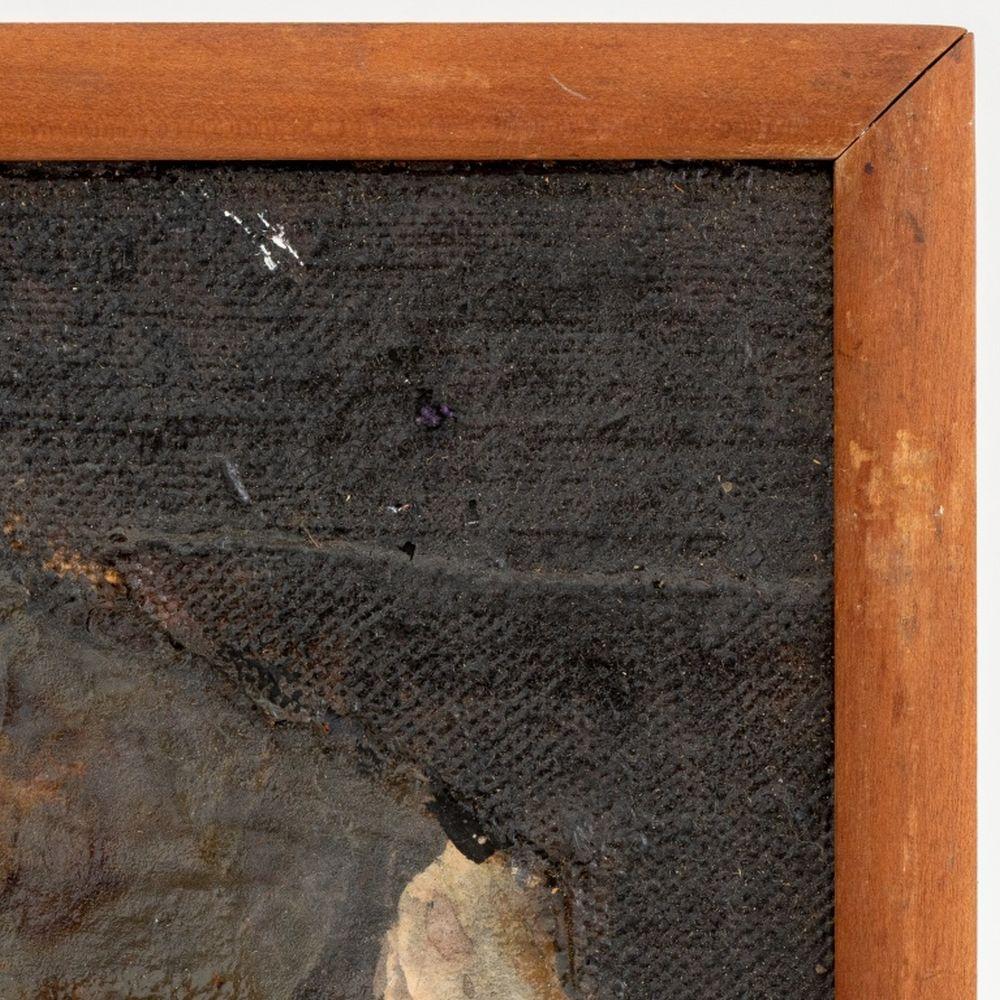 Elfi Schuselka (Austrian, b. 1940), Abstract Figural Composition, Mixed Media with Collage Elements, circa 1965, apparently unsigned, wood frame. Image: 9