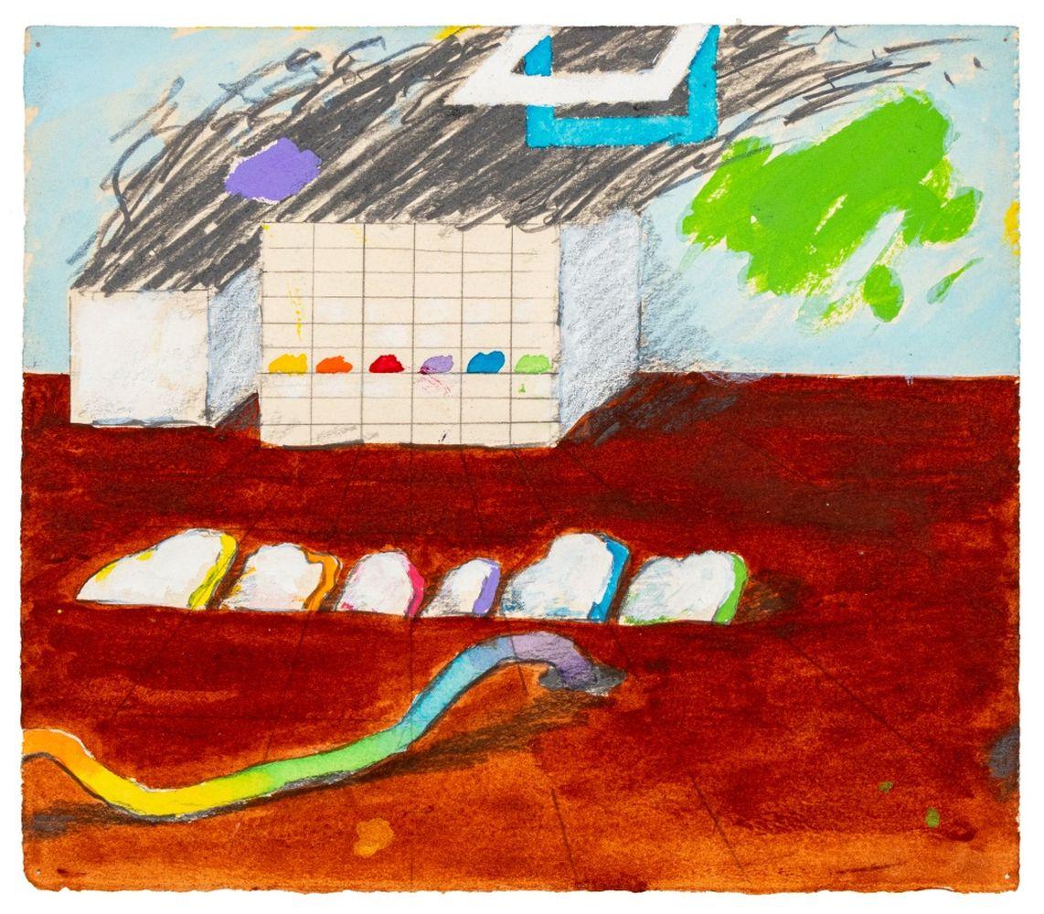 Dittico di paesaggio astratto - Painting di Elfi Schuselka 