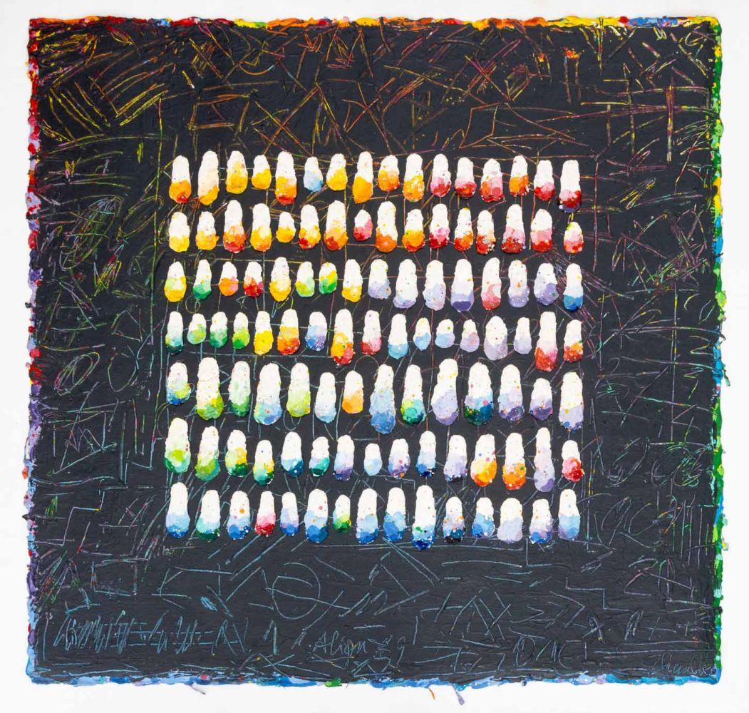 Elfi Schuselka  Abstract Painting - "Align #9"