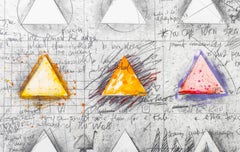 Elfi Schuselka "4 x 5 Triangles" Mixed Media