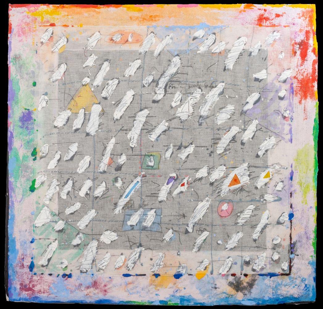 "Triangolo in giallo I+I" - Mixed Media Art di Elfi Schuselka 