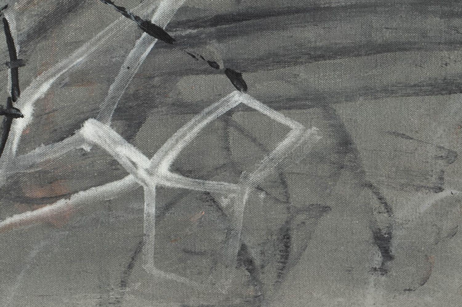 Abstract Composition - Gray Abstract Painting by Elfi Schuselka 