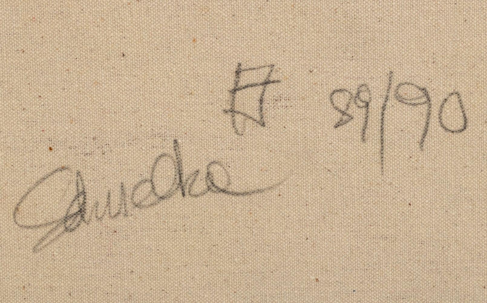 Elfi Schuselka (Österreich, geb. 1940), Abstrakte Komposition, Öl auf Leinwand, 1989-90, verso signiert und datiert, ungespannt, ungerahmt. 21,5