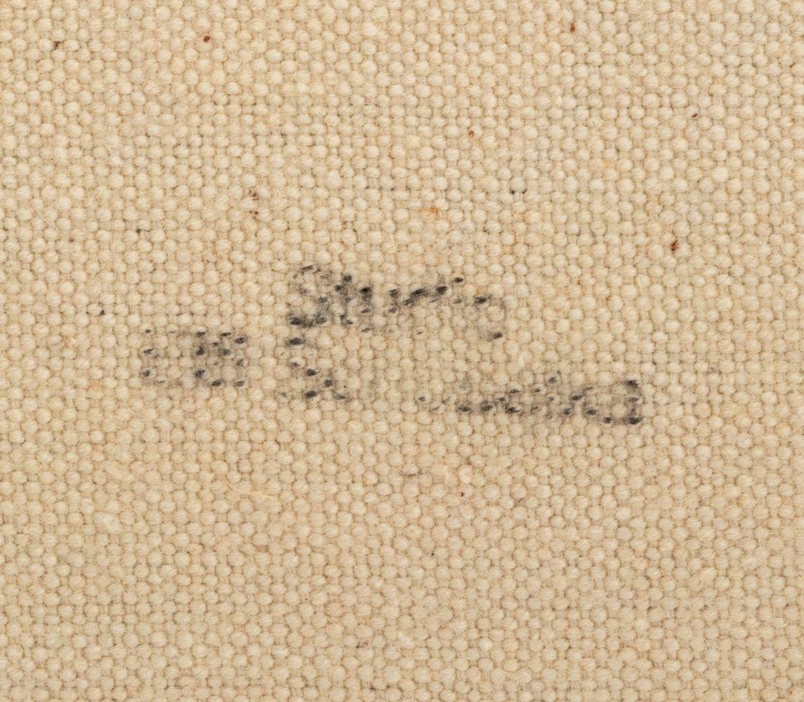 Elfi Schuselka (Österreich, geb. 1940), Abstrakte Komposition, Öl auf Leinwand, anscheinend unsigniert, ungespannt, ungerahmt. 21,5