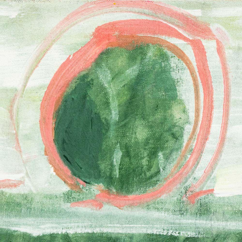 Composición abstracta en verde - Painting de Elfi Schuselka 