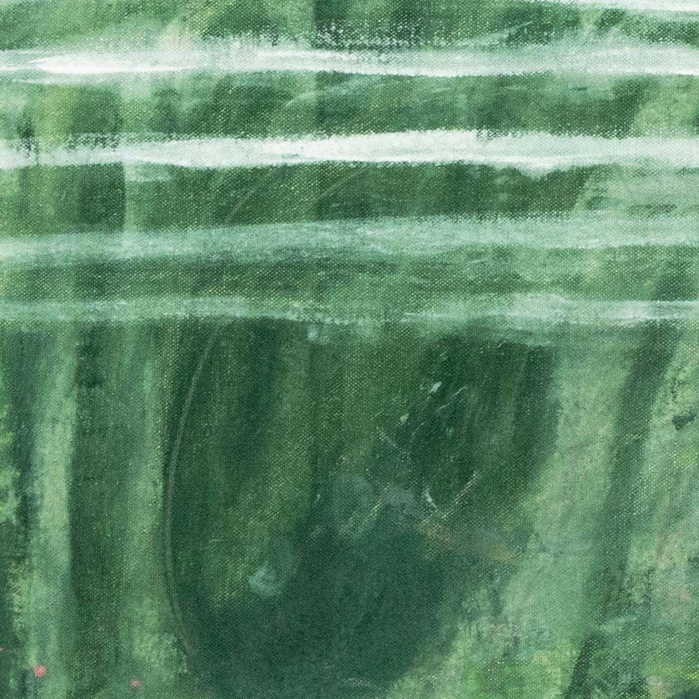 Composición abstracta en verde - Painting Abstracto de Elfi Schuselka 