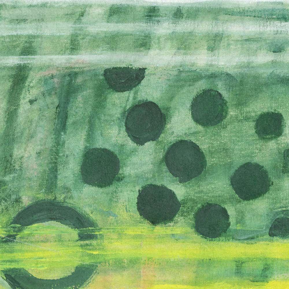 Composición abstracta en verde - Abstract Painting Verde de Elfi Schuselka 