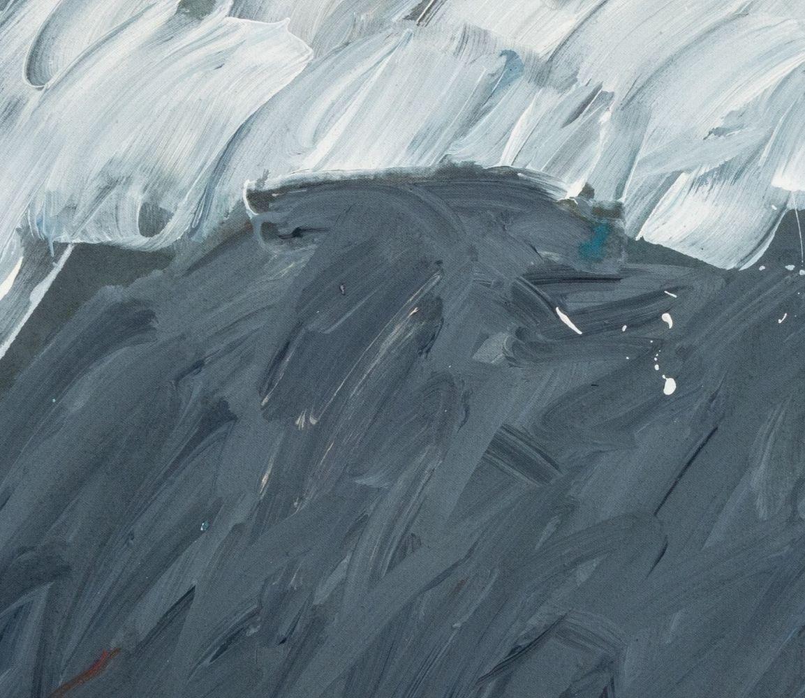 Composition abstraite en gris - Painting de Elfi Schuselka 