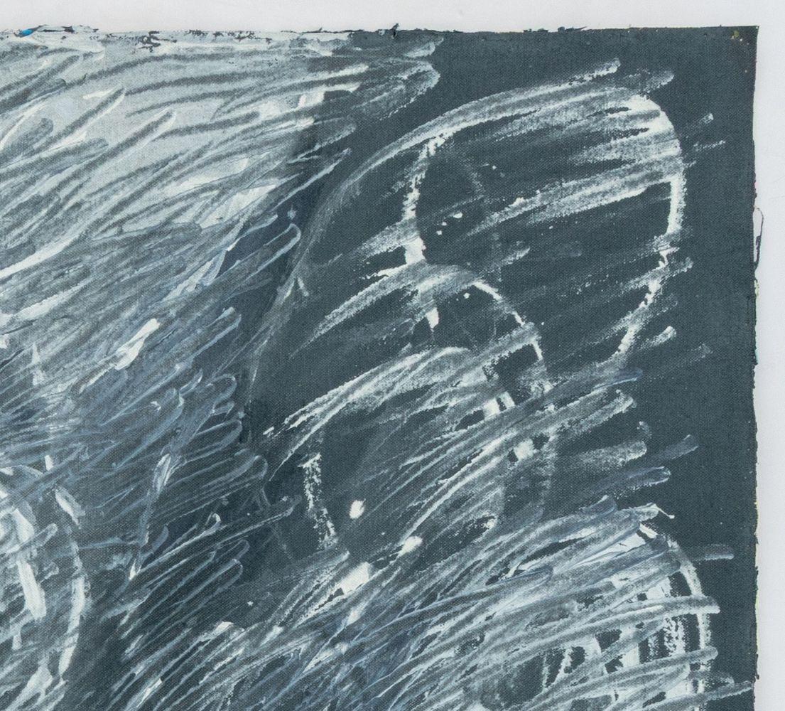 Abstract Composition in Grey - Contemporary Painting by Elfi Schuselka 