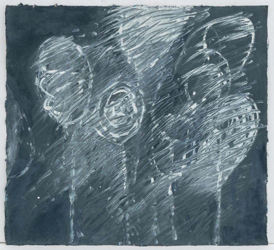 Elfi Schuselka  Abstract Painting - Abstract Composition in Grey