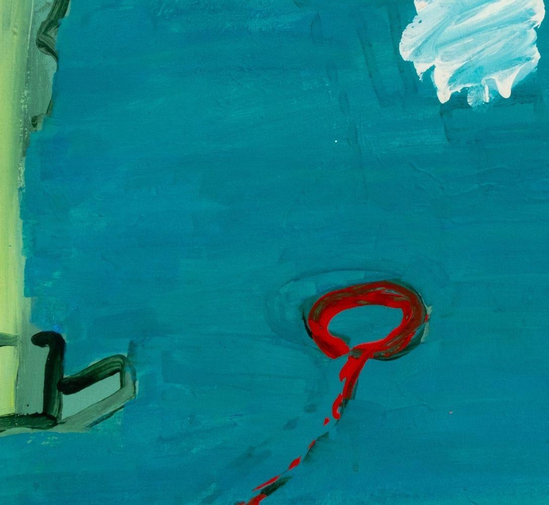 Composizione astratta in verde acqua - Painting di Elfi Schuselka 