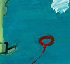 Abstract Composition in Teal