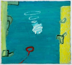 Abstract Composition in Teal