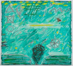 Abstract Composition in Turquoise