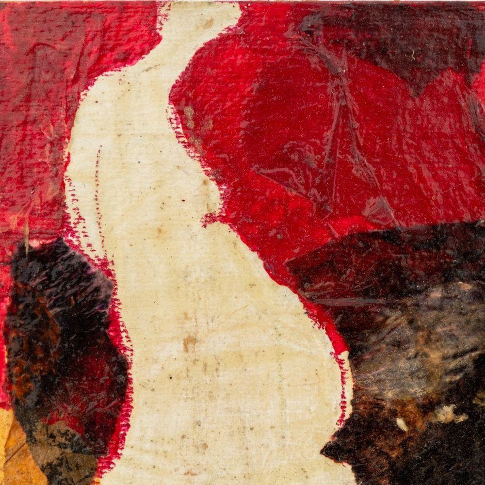 Abstrakte figurale Komposition (Nachkriegszeit), Mixed Media Art, von Elfi Schuselka 