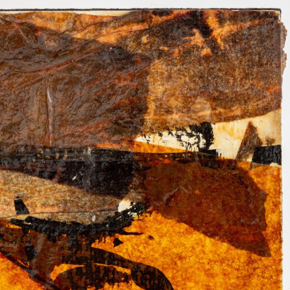 Elfi Schuselka (Austrian, b. 1940), Abstract Figural Composition, Mixed Media on Paper, mounted on board, circa 1965, apparently unsigned, unframed. 8.5