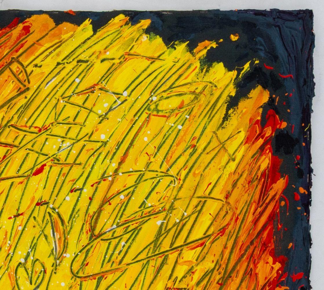 Abstrakte Feuer-Komposition (Zeitgenössisch), Painting, von Elfi Schuselka 