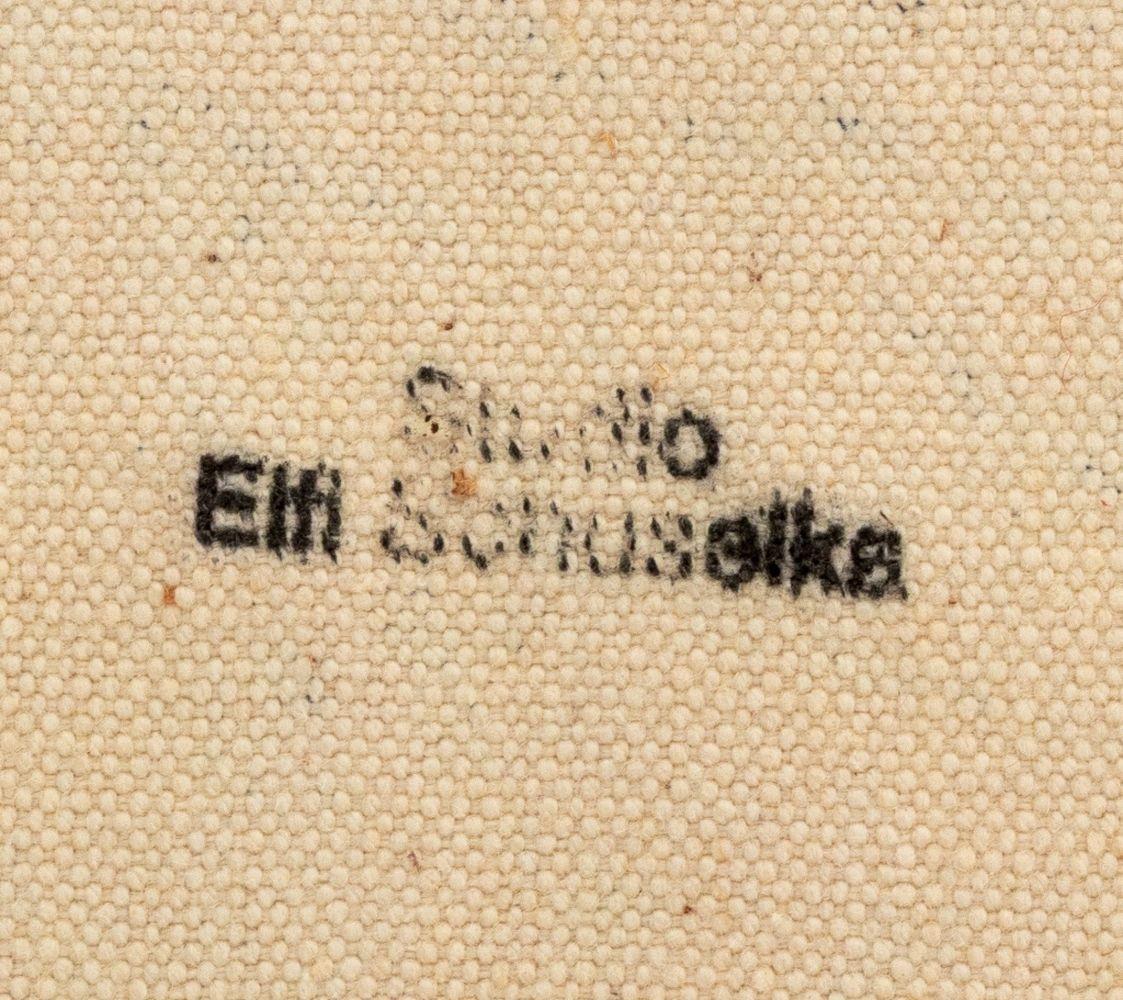 Elfi Schuselka (Österreich, geb. 1940), Spiralförmige Komposition, Öl auf Leinwand, offenbar unsigniert, verso gestempelt 