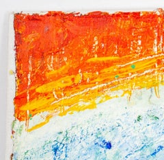 Do Jump Perches! Abstract Oil Painting on Canvas, Signed, 20th Century