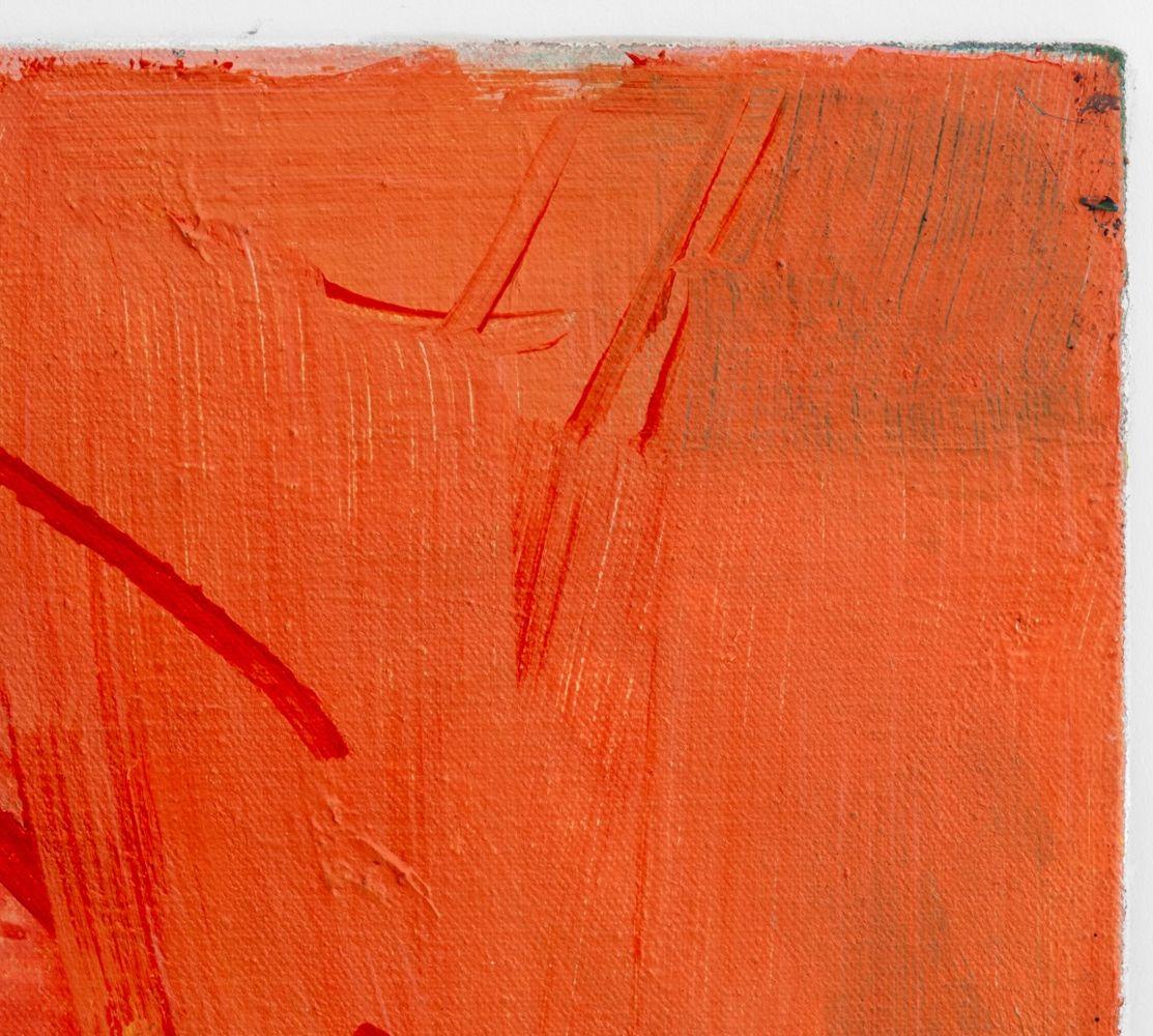 Abstrakte Komposition in Orange – Painting von Elfi Schuselka