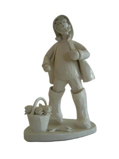 ELFRIEDE MEINDL - Folk Art Ceramic Atlantic Fisherman Figure - Canada - C.1970's