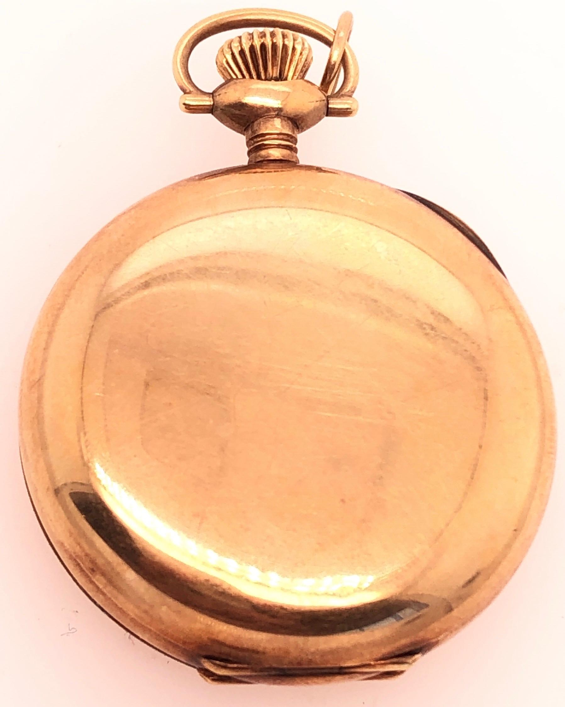 Elgin 14 Karat Gold and Diamond Pocket Watch 1