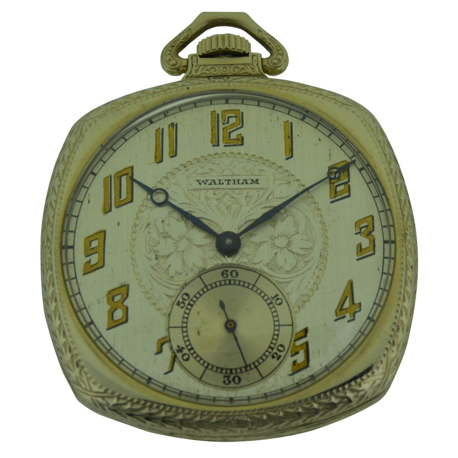 elgin art deco pocket watch