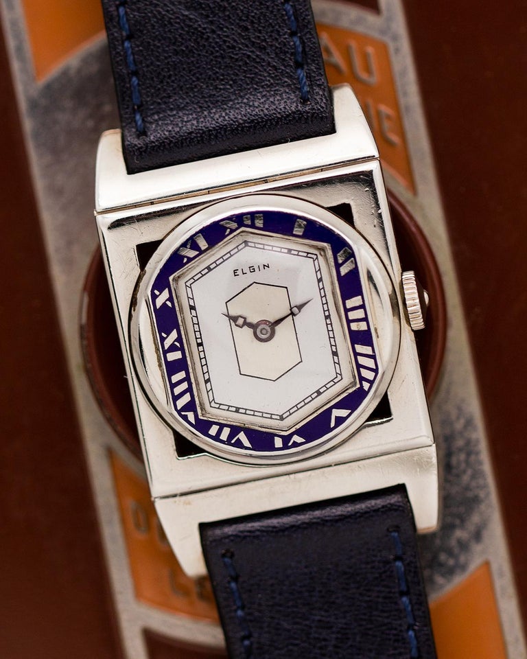 Elgin 14 Karat White Gold Presentation Watch, circa 1929 at 1stDibs
