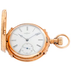 Elgin 14 Karat Yellow Gold Hinge Pocket Watch