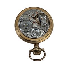 Elgin 14K Gold Open-Face Taschenuhr 21-Jewel Uhrwerk, um 1899