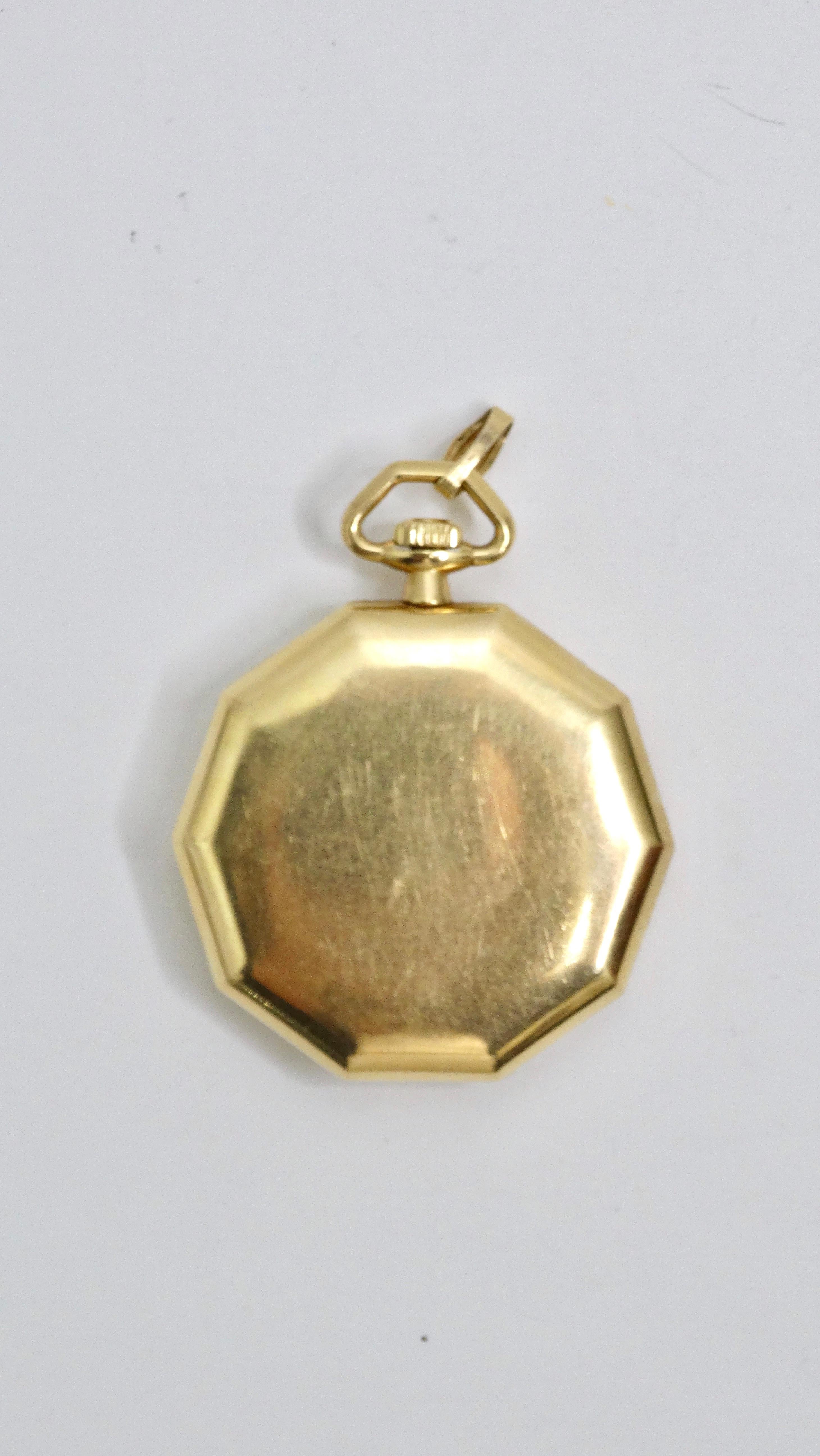Elgin Montre de poche/pendentif en or 14 carats Unisexe en vente