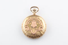 Elgin 14 Karat Multi-Color Gold 17-Jewel Antique Pocket Watch Full Hunter