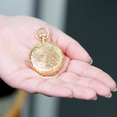 Elgin 18k Yellow Gold Pocket Watch Hallmarked 1888