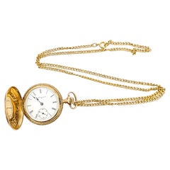 Elgin 1901 Hunter Case Pocket Watch in 14k Yellow Gold