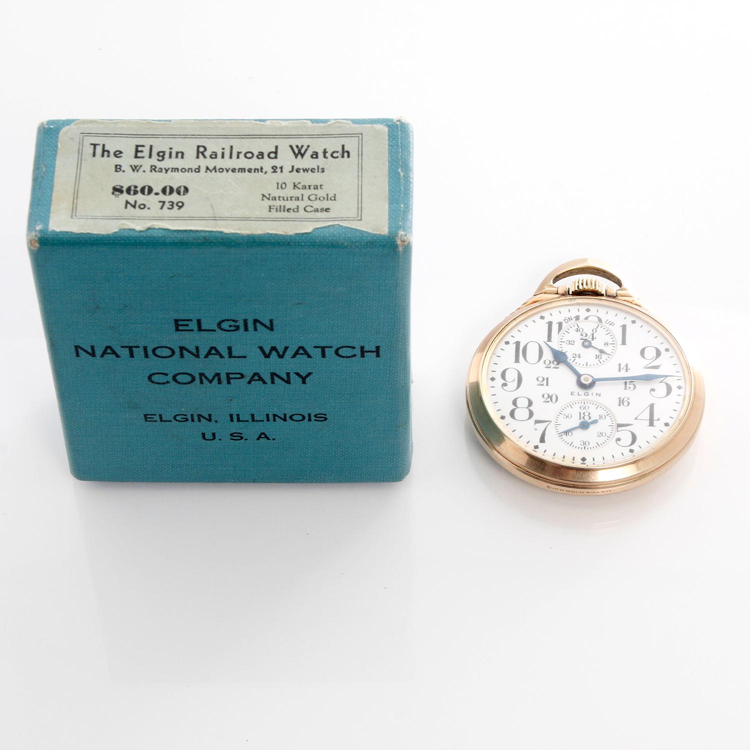 Men's Elgin 23J BW Raymond Pocket Watch