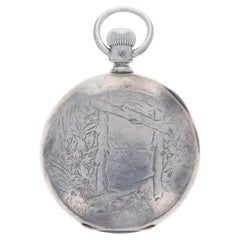 Estuche Elgin 3 Hunter Estuche para reloj de bolsillo de caballero - Moneda de plata 900 Cuerda manual