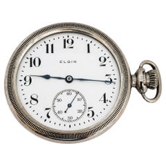 Elgin 52mm 1906 Pocket Watch, 17 Jewel Serviced 30-Day Warranty, Serial 12195791