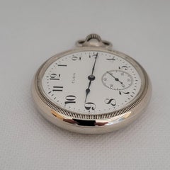 Elgin 52mm 1906 Pocket Watch, 17 Jewel Serviced 30-Day Warranty, Serial 12195791