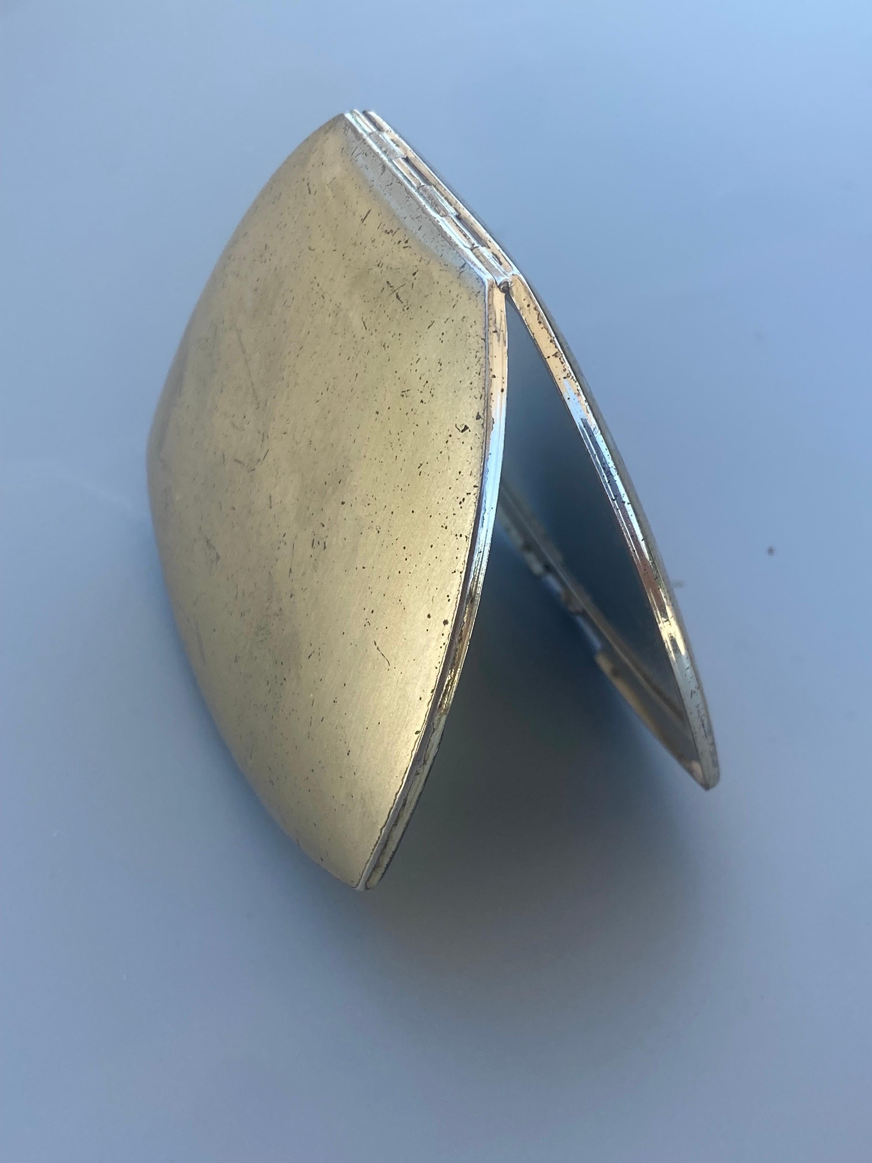 Elgin Amerikanisches kompaktes Make-up-Etui aus massivem Sterlingsilber 128 Gramm 925 für Damen oder Herren