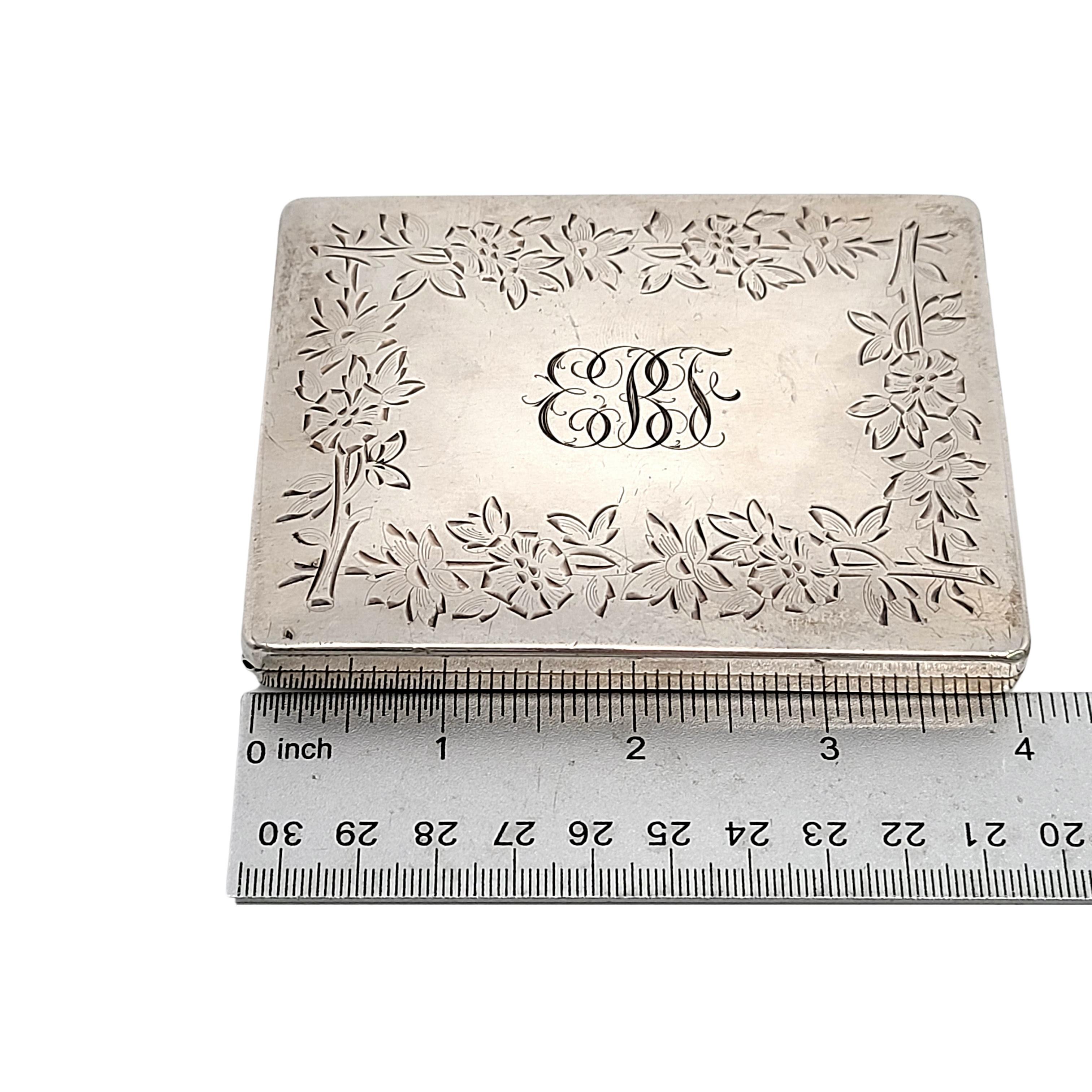 Elgin American Sterling Silver Cigarette Case with Monongram 3